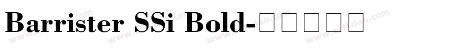 Barrister SSi Bold字体转换